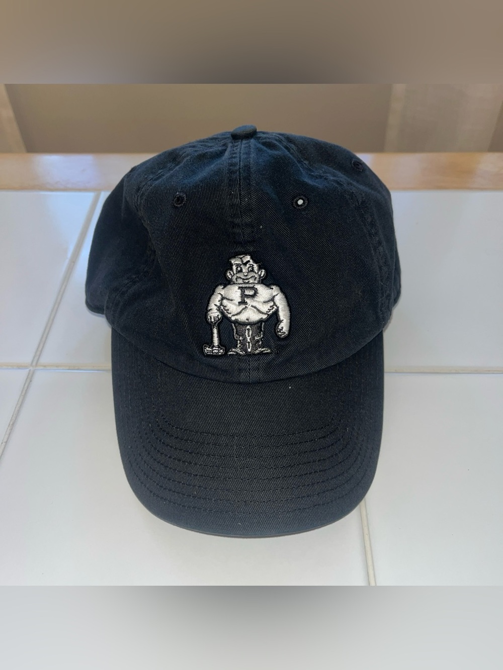 '47 Brand Purdue Boilermakers CLEAN UP Pete Cap Strapback Dad Hat Black White